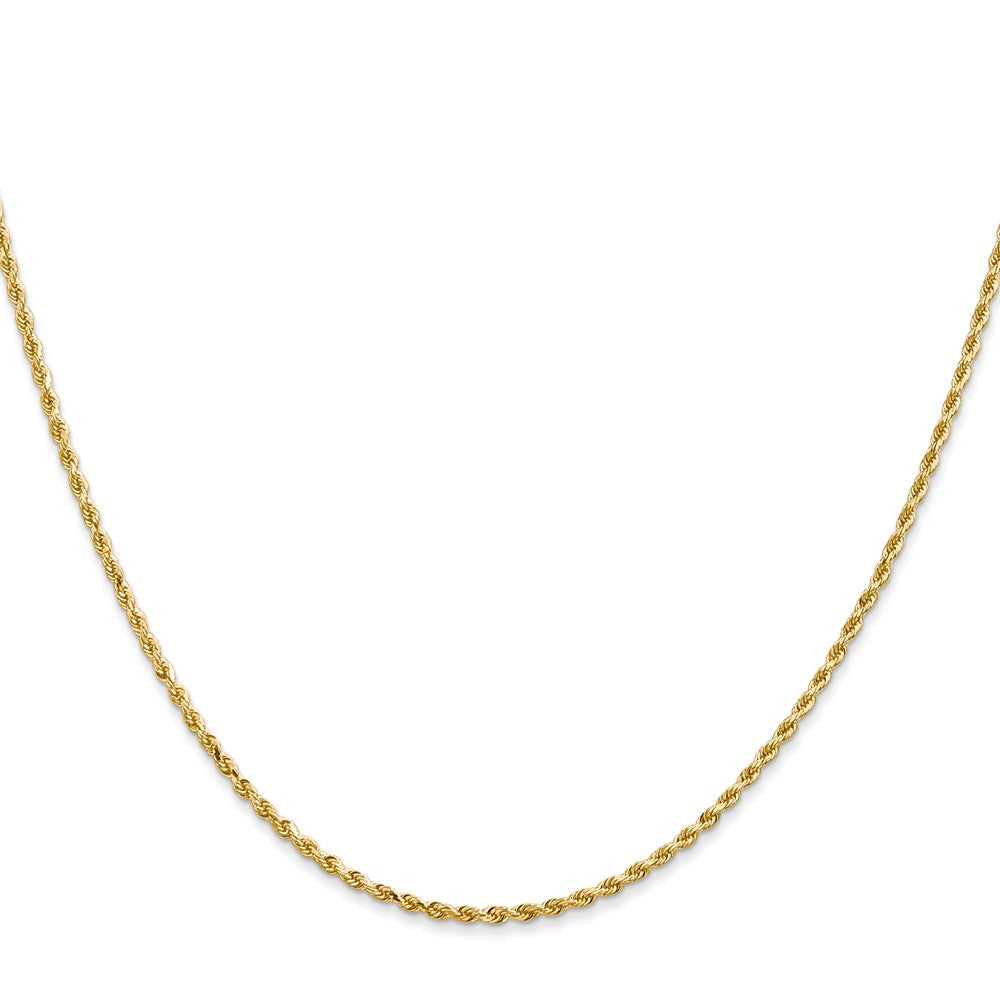 14K 20inch 1.5mm Diamond-cut Rope with Lobster Clasp Chain