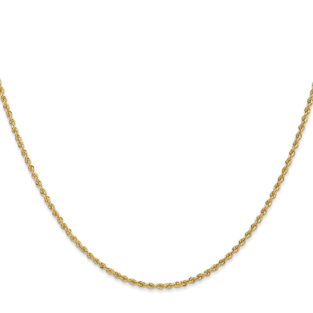 14K 30 inch 1.5mm Regular Rope with Lobster Clasp Chain