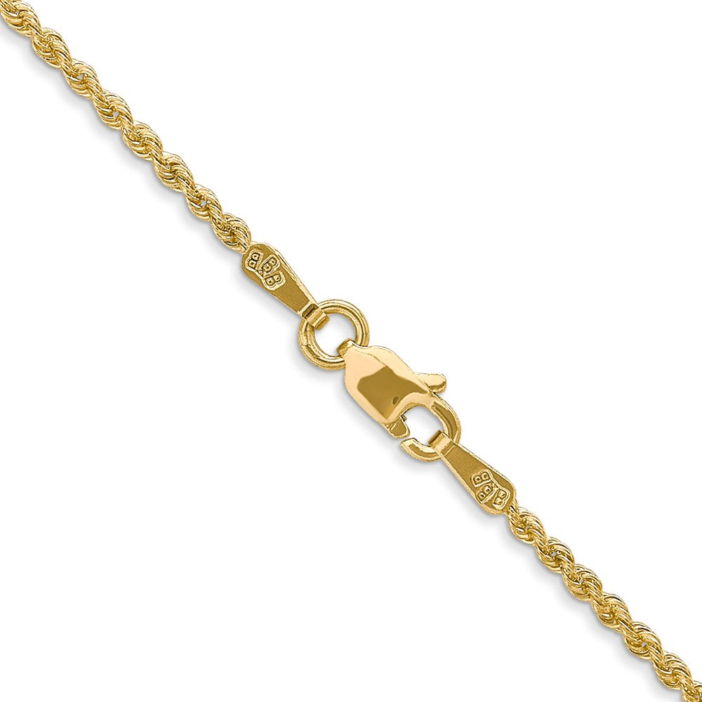 14K 30 inch 1.5mm Regular Rope with Lobster Clasp Chain