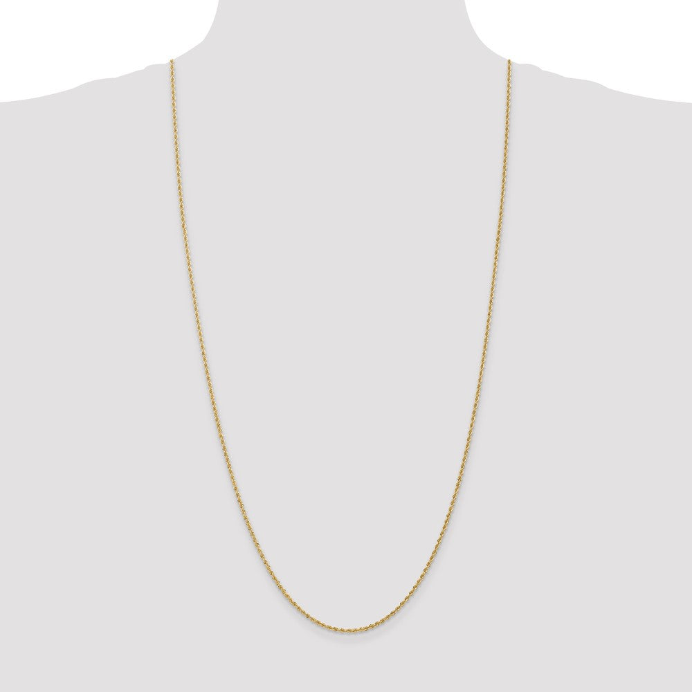 14K 30 inch 1.5mm Regular Rope with Lobster Clasp Chain