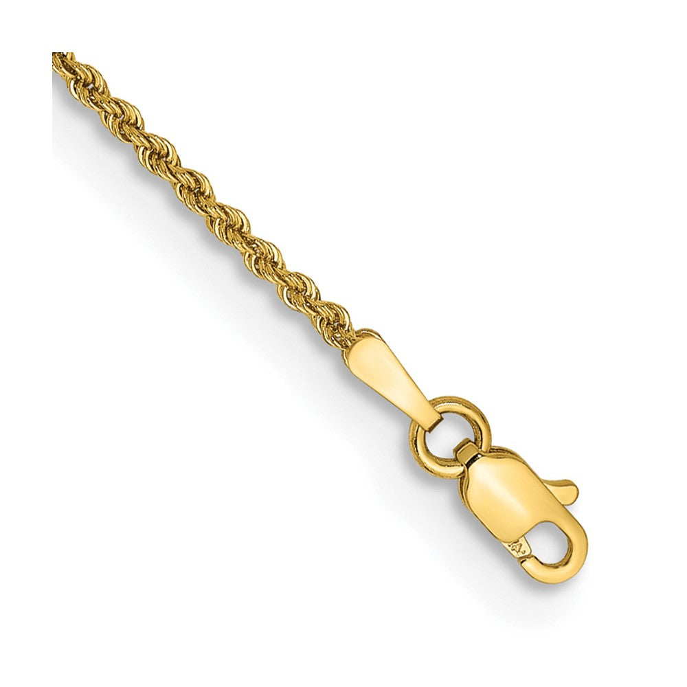 14K 7 inch 1.5mm Regular Rope with Lobster Clasp Chain