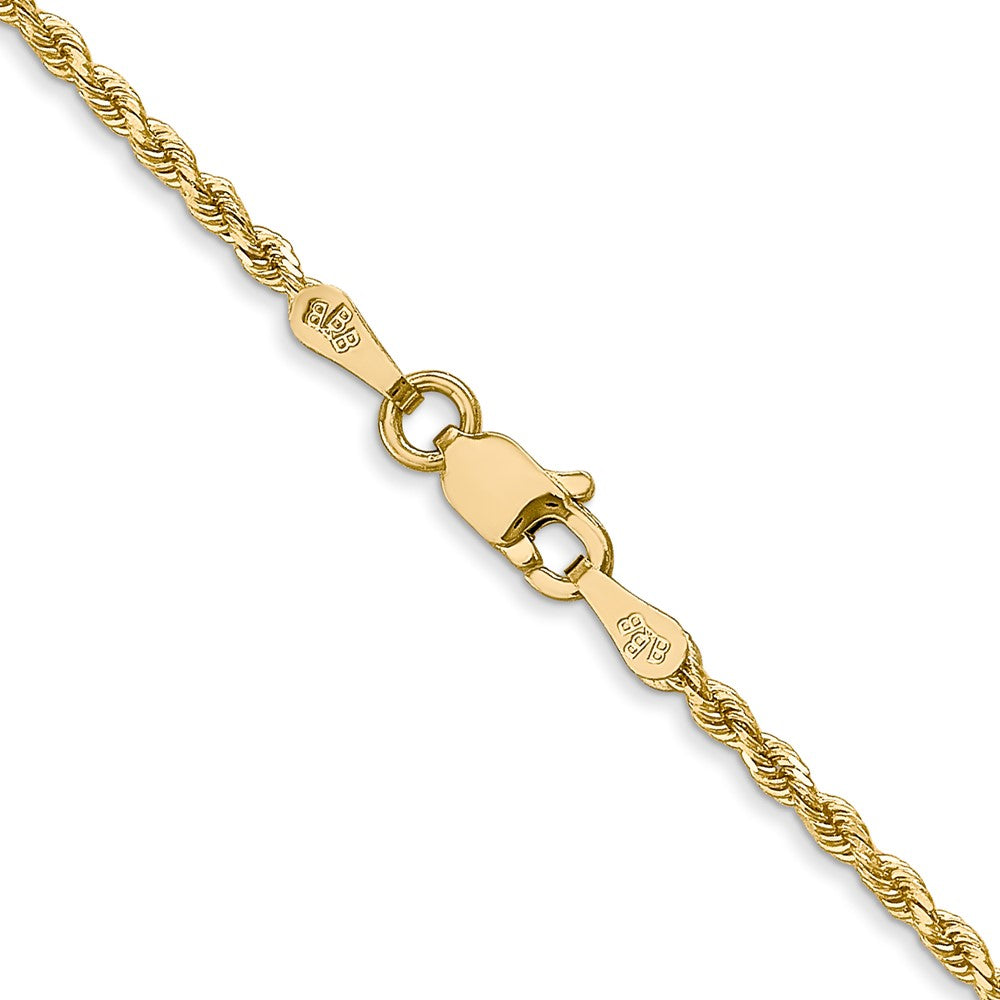 14K 20inch 1.75mm Diamond-cut Rope with Lobster Clasp Chain