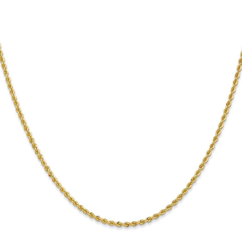 14K 18 inch 2mm Regular Rope with Lobster Clasp Chain