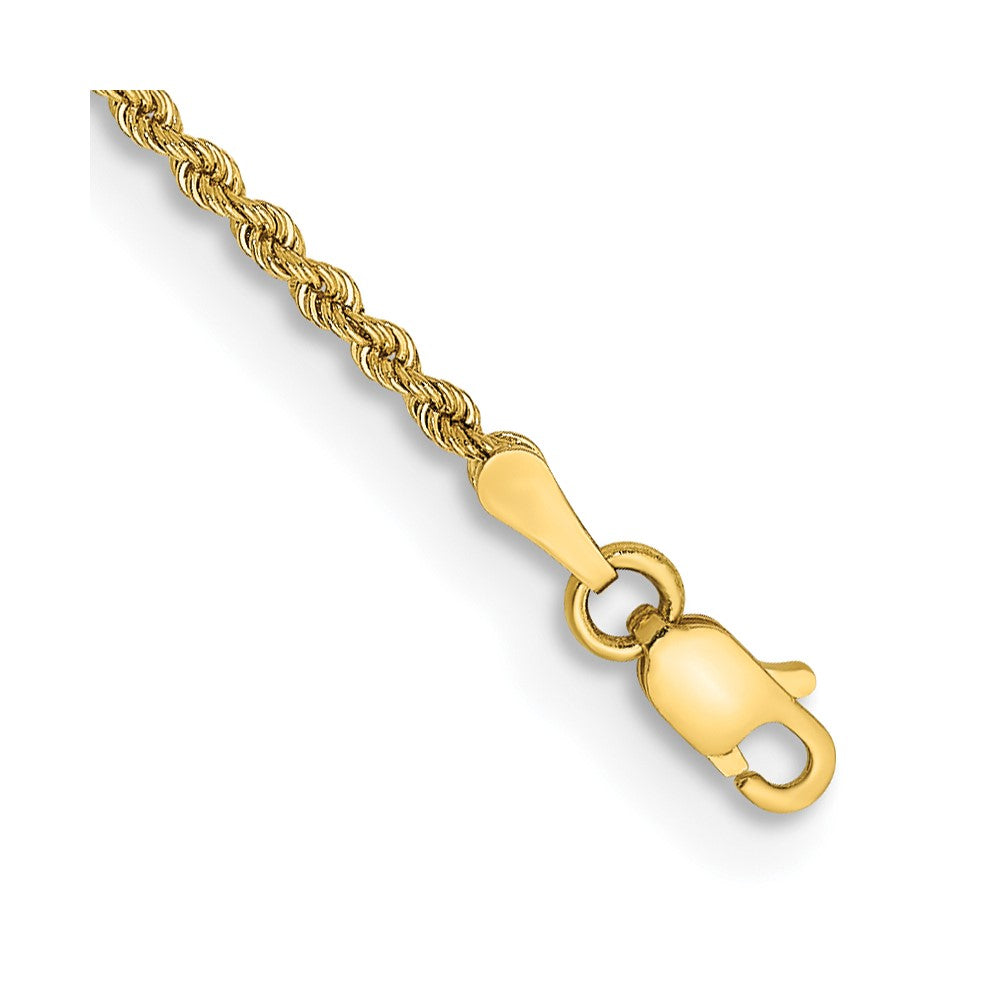 14K 7 inch 2mm Regular Rope with Lobster Clasp Chain