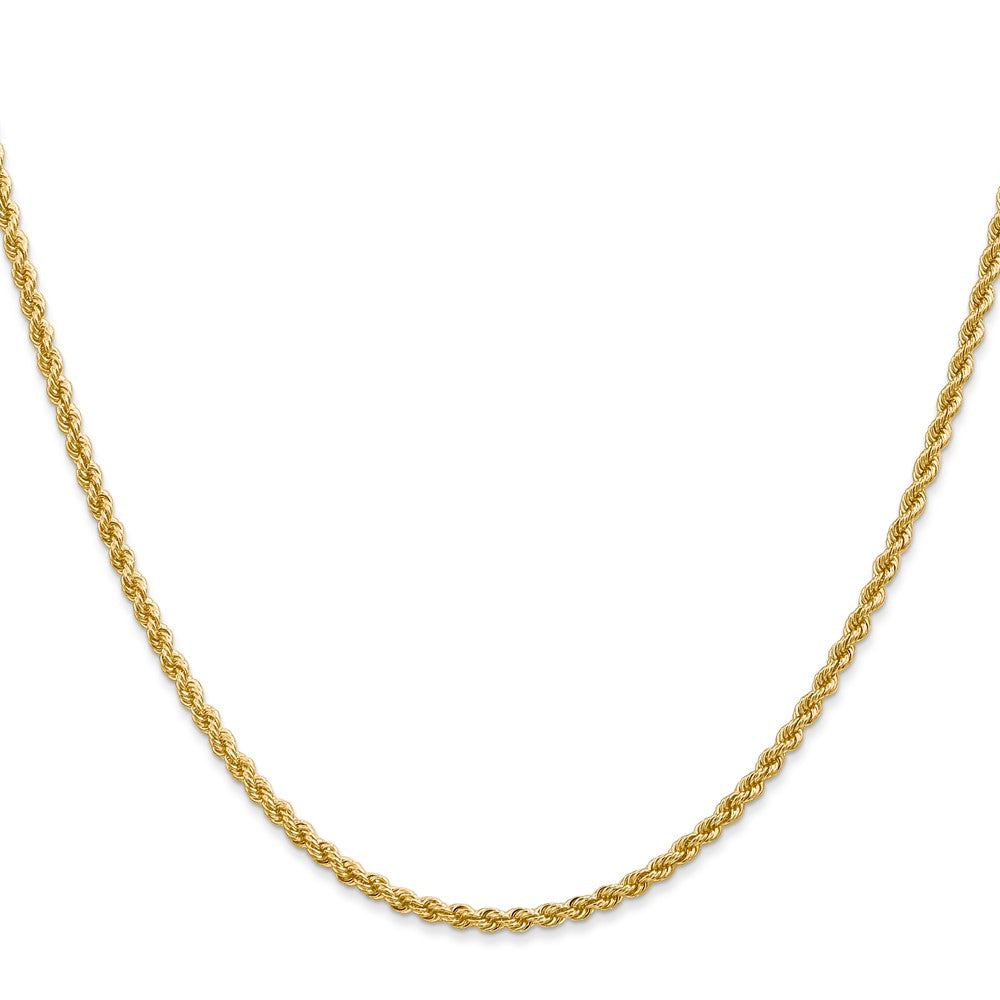 14K 20 inch 2.25mm Regular Rope with Lobster Clasp Chain