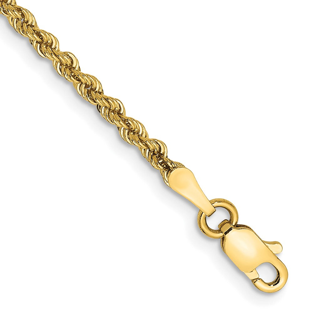 14K 8 inch 2.25mm Regular Rope with Lobster Clasp Chain