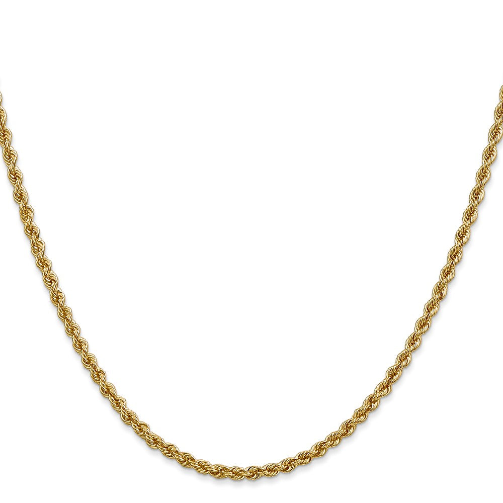 14K 18 inch 2.5mm Regular Rope with Lobster Clasp Chain