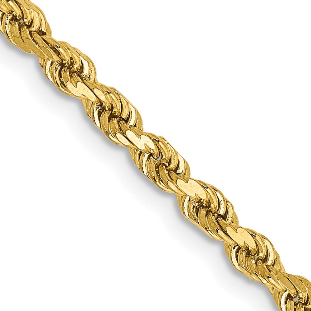 14K 20 inch 2.75mm Diamond-cut Rope with Lobster Clasp Chain