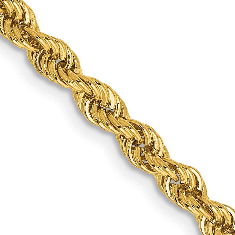 14K 22 inch 3mm Regular Rope with Lobster Clasp Chain