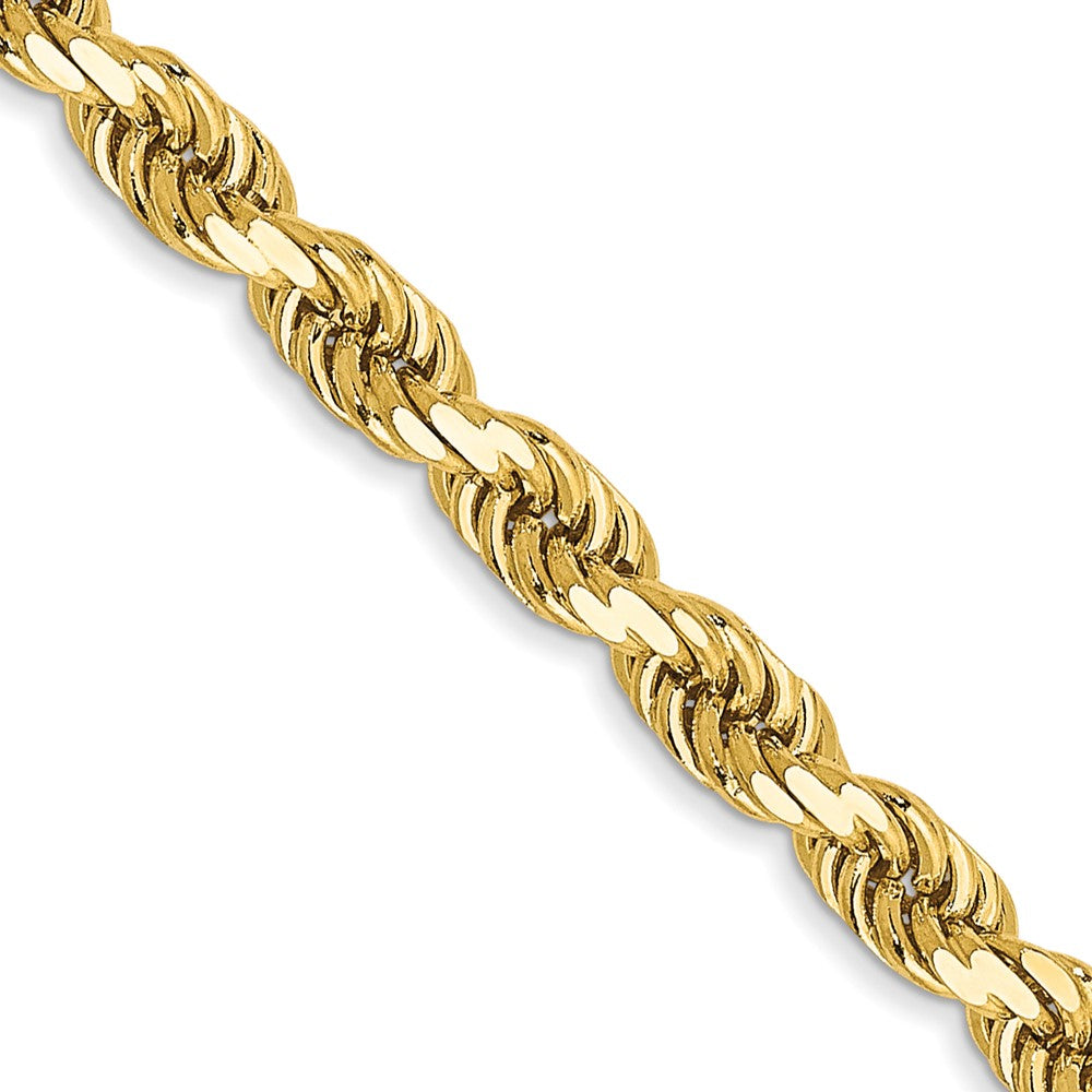 14K 24 inch 3.5mm Diamond-cut Rope with Lobster Clasp Chain