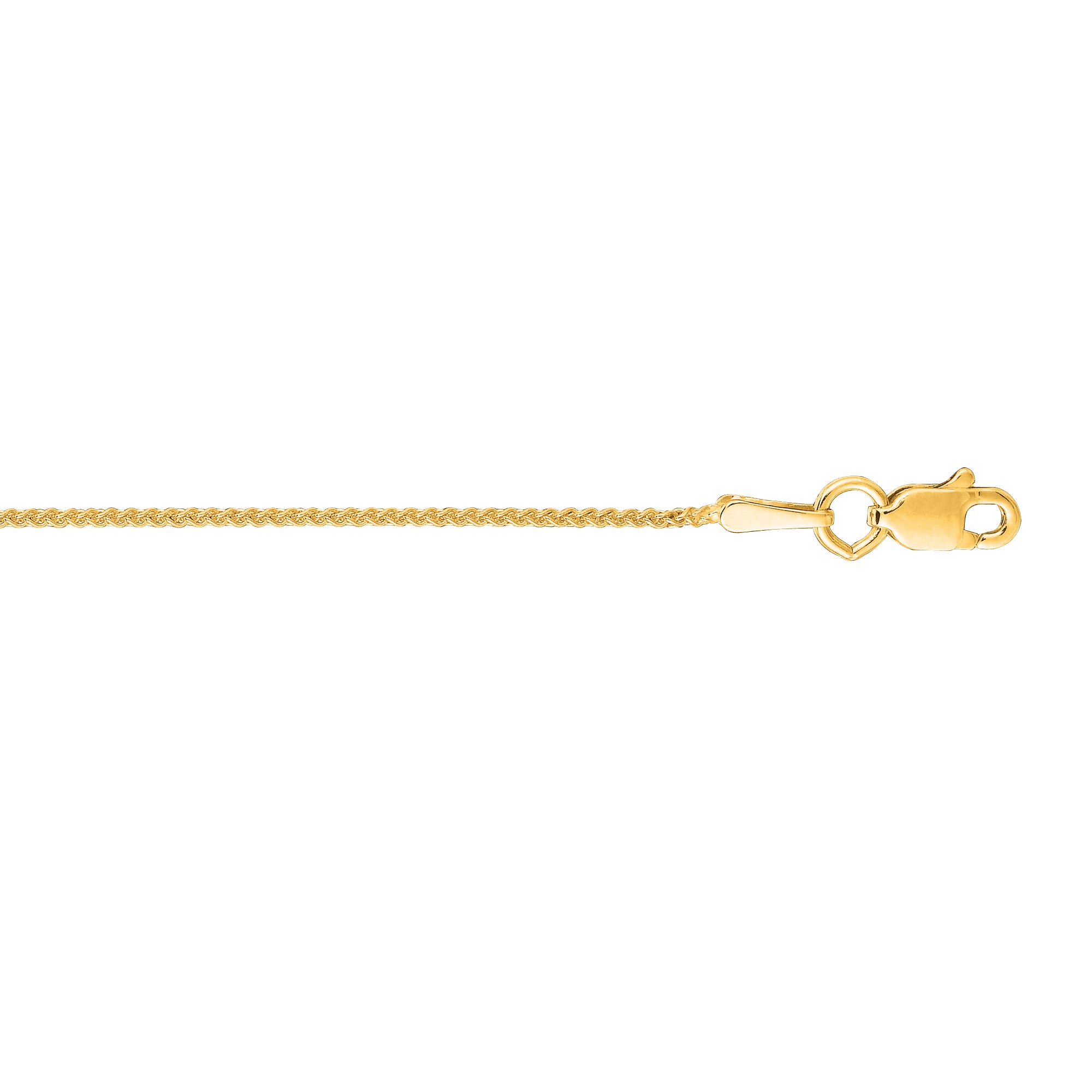 10K Yellow Gold 1.0mm Wheat 18" Chain with Lobster Lock