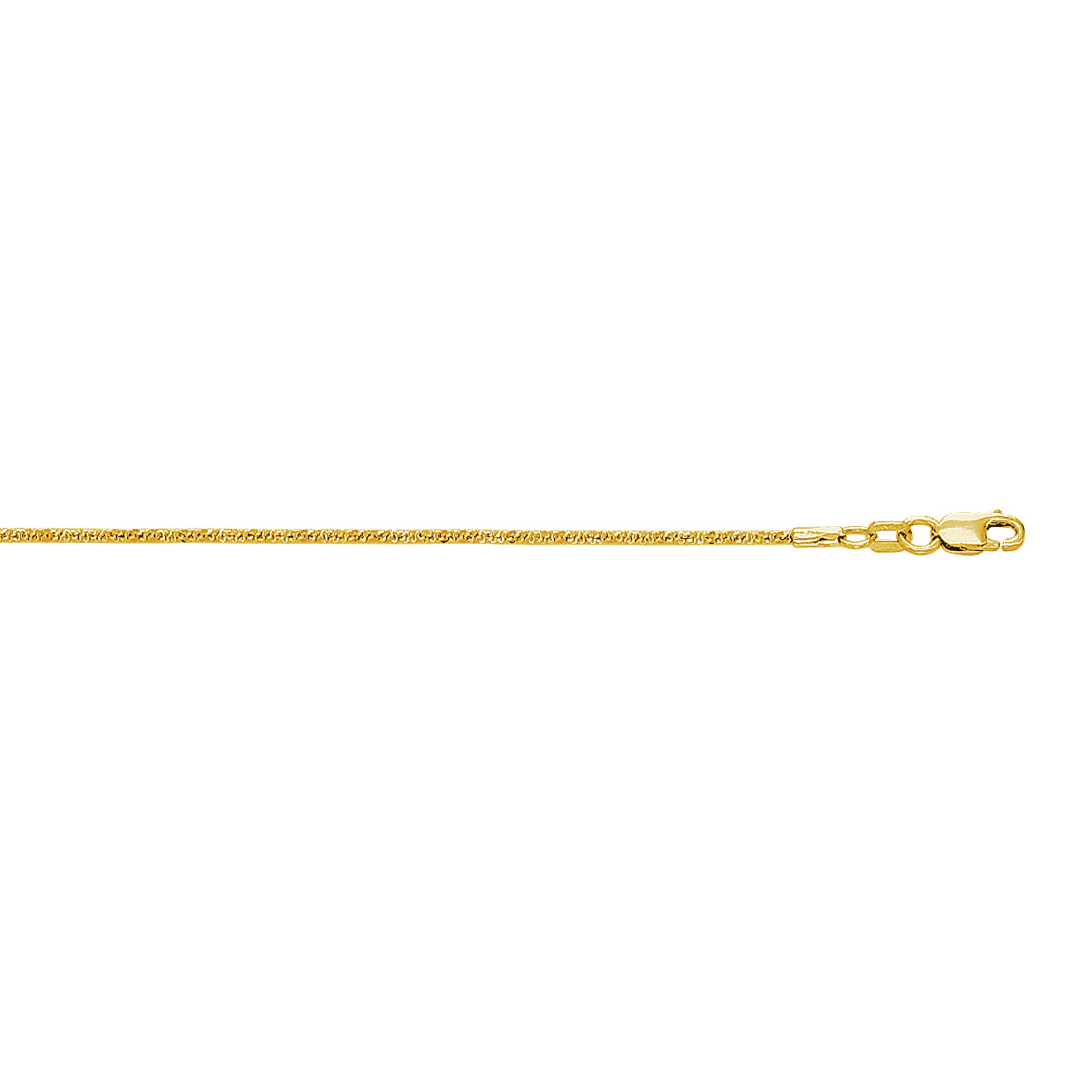 10K Yellow Gold 1.5mm Sparkle 20" Chain with Lobster Lock