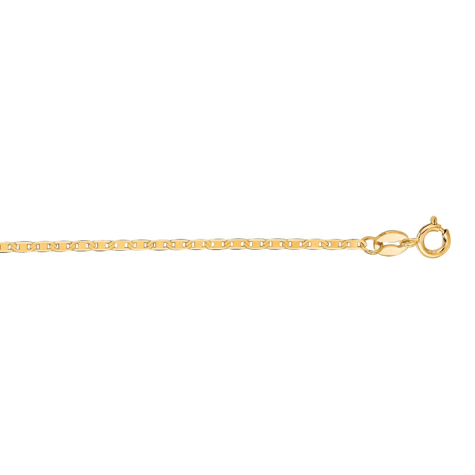 10K Yellow Gold 1.2mm Mariner 24" Chain with Spring Ring