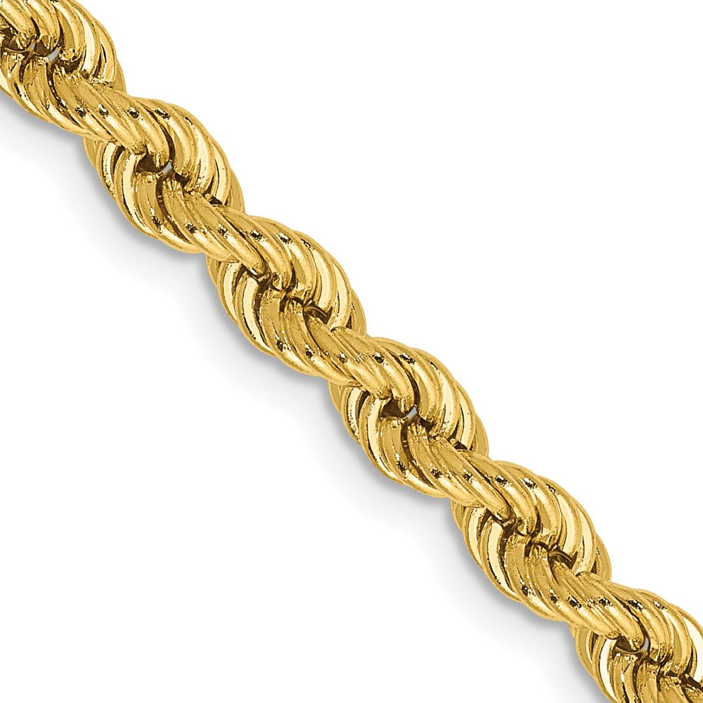 14K 24 inch 4mm Regular Rope with Lobster Clasp Chain