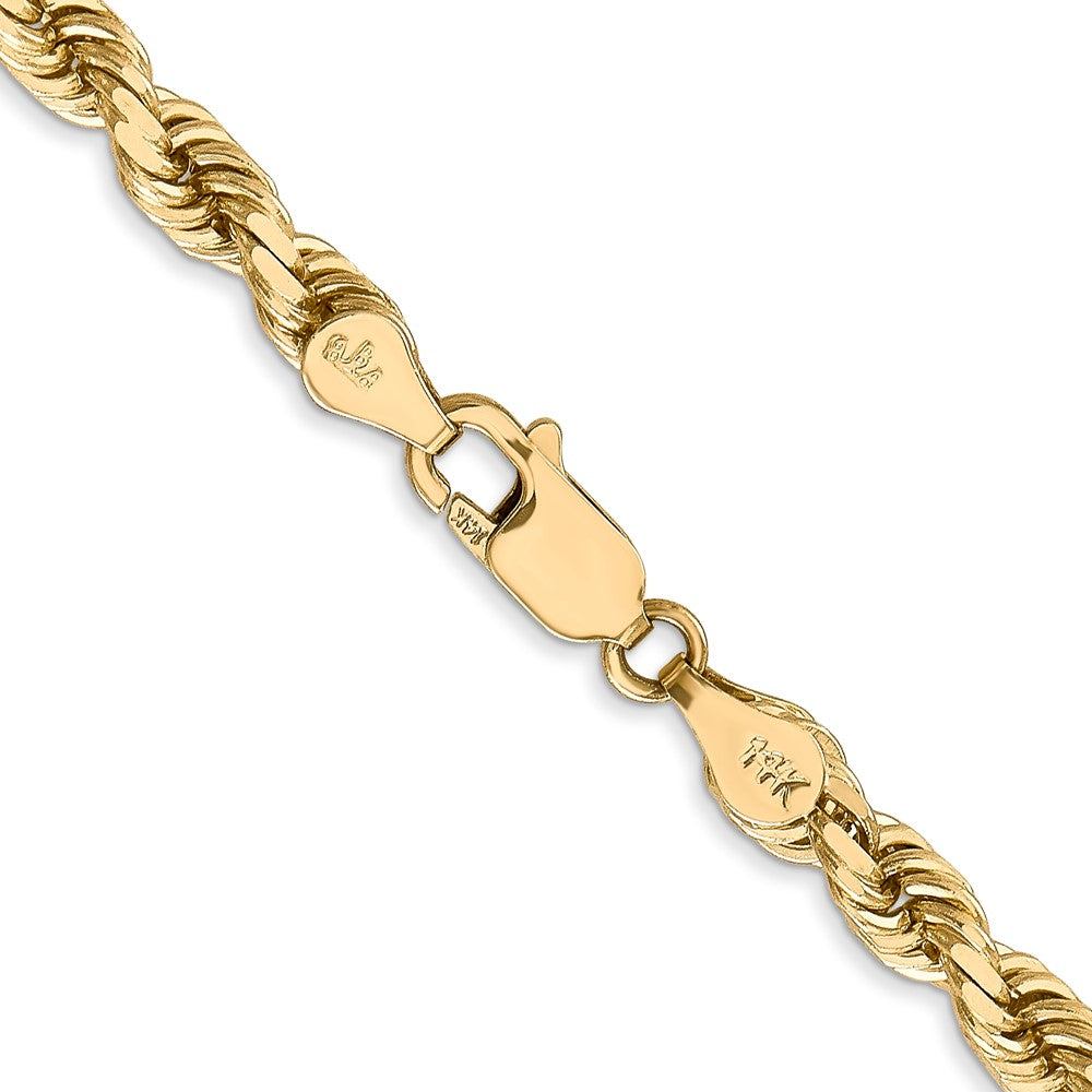 14K 24 inch 4.5mm Diamond-cut Rope with Lobster Clasp Chain