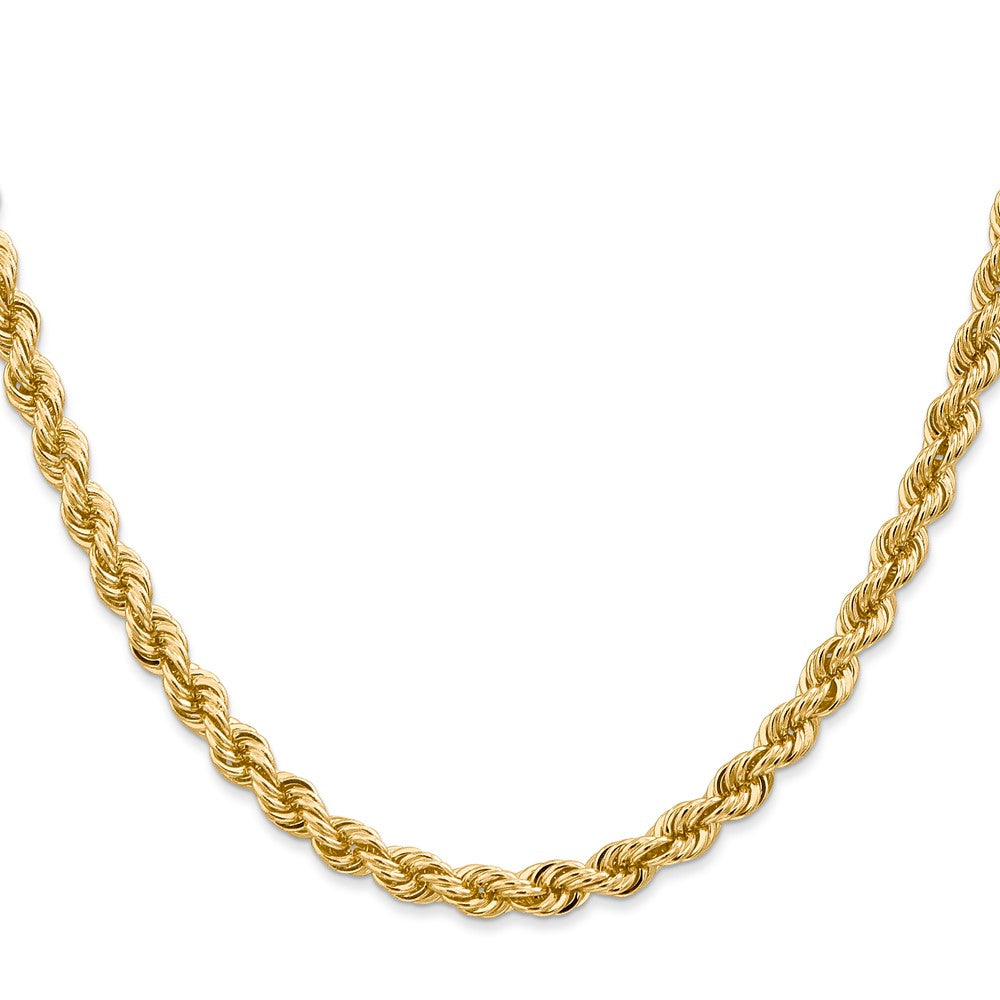 14K 22 inch 5mm Regular Rope with Lobster Clasp Chain