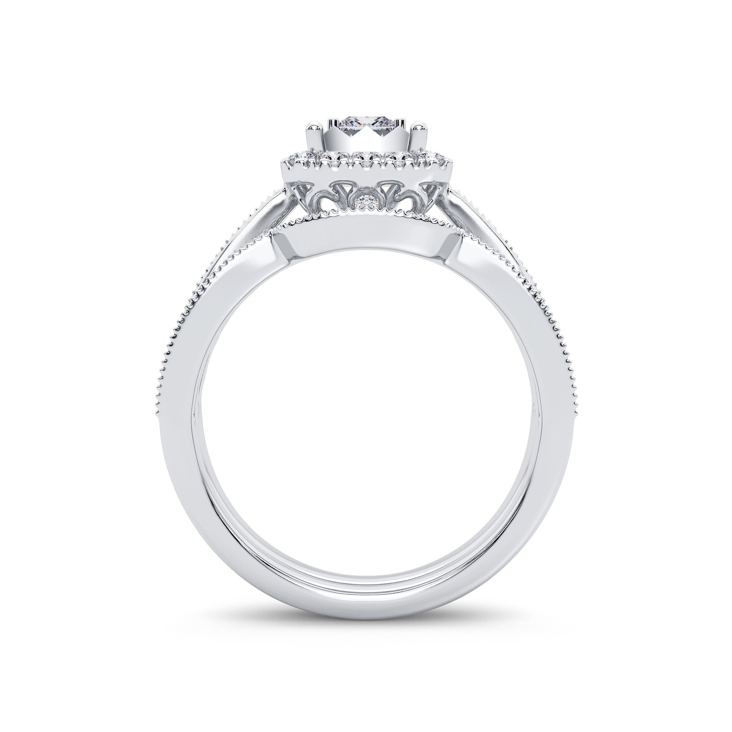 14K White Gold Beautiful 0.75Ct Diamond Ring