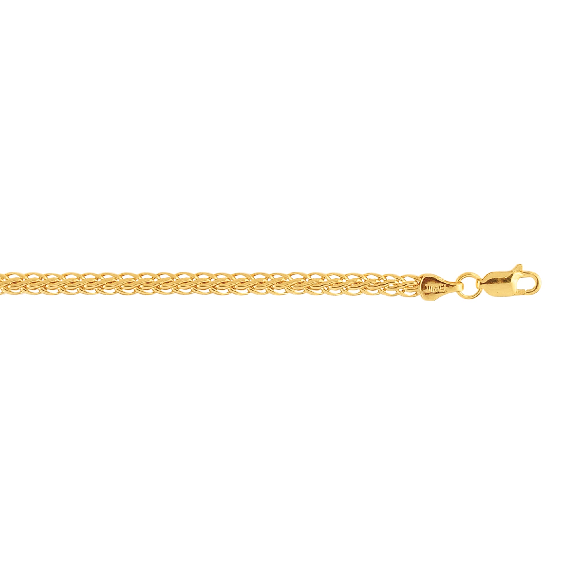 10K Yellow Gold Weaved 7.25" Bracelet