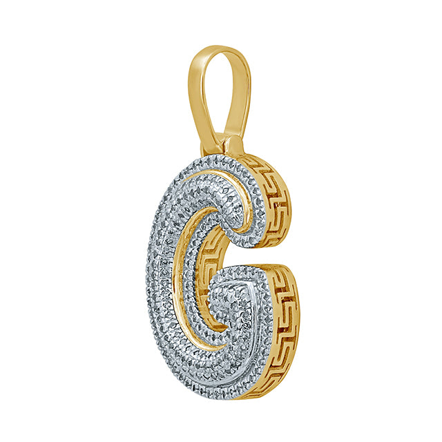 10K Yellow 0.31-0.43Ct D-Bubble Letter  G