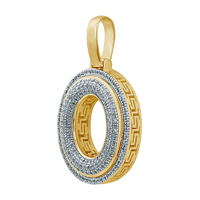 10K Yellow 0.27-0.42Ct D-Bubble Letter  O