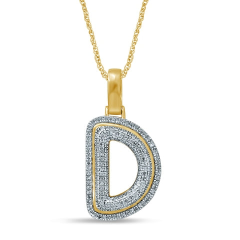 10K Yellow 0.26-0.33Ct D-Bubble Initial  D