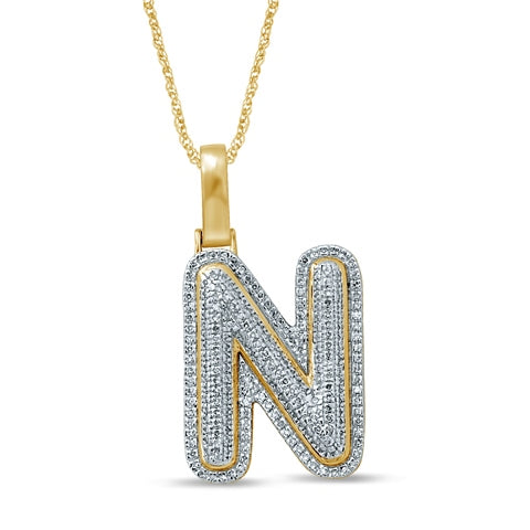 10K Yellow 0.33-0.41Ct D-Bubble Letter  N