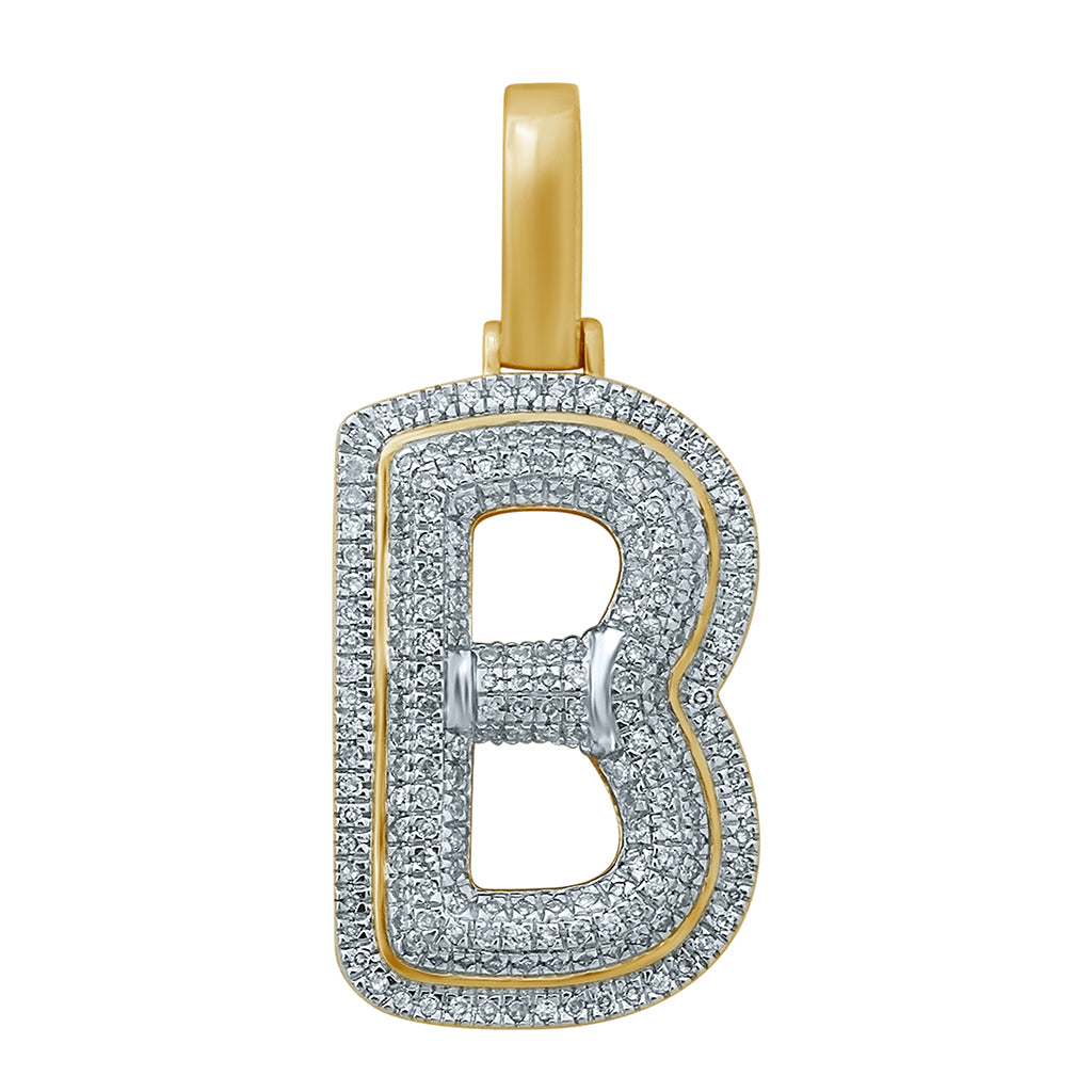 10K Yellow 0.28-0.40Ct D-Bubble Letter  B