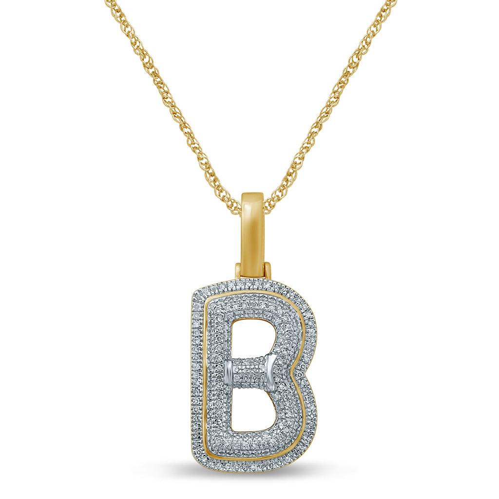 10K Yellow 0.28-0.40Ct D-Bubble Letter  B