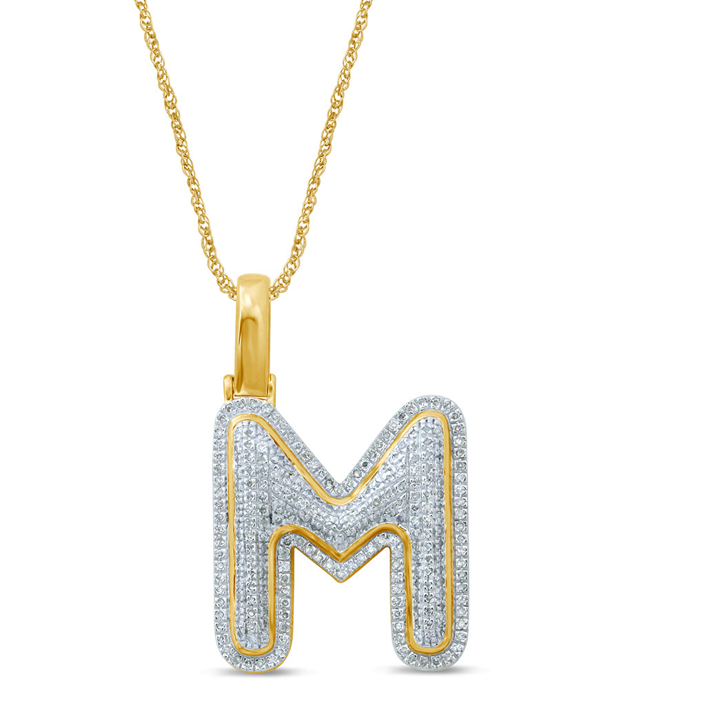 10K Yellow 0.35-0.49 Ct D- Bubble Letter  M