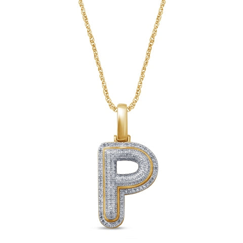 10K Yellow 0.25-0.33Ct D-Bubble Letter  P