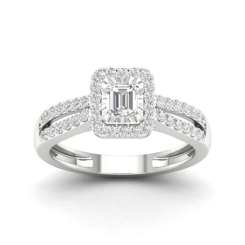 14K White 0.50Ct D-Ladies Rings