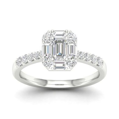 14K White 0.50Ct D-Ladies Rings