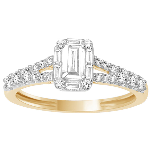 14K Yellow 0.66Ct D-Ladies Rings