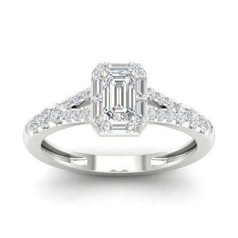 14K White 0.66Ct D-Ladies Rings