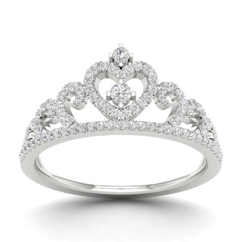 14K White 0.25Ct D-Ladies Rings