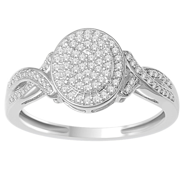 10K White 0.25Ct D-Ladies Rings