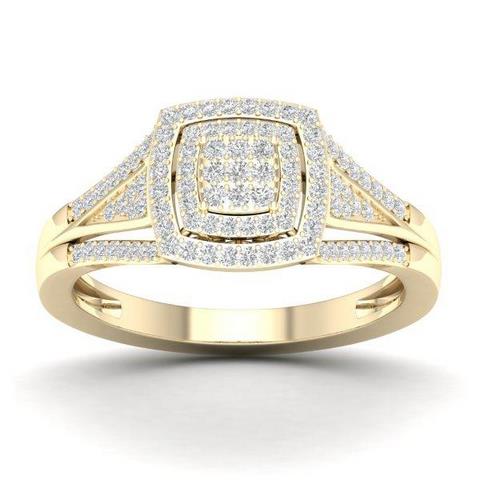 10K Yellow 0.25Ct D-Ladies Rings