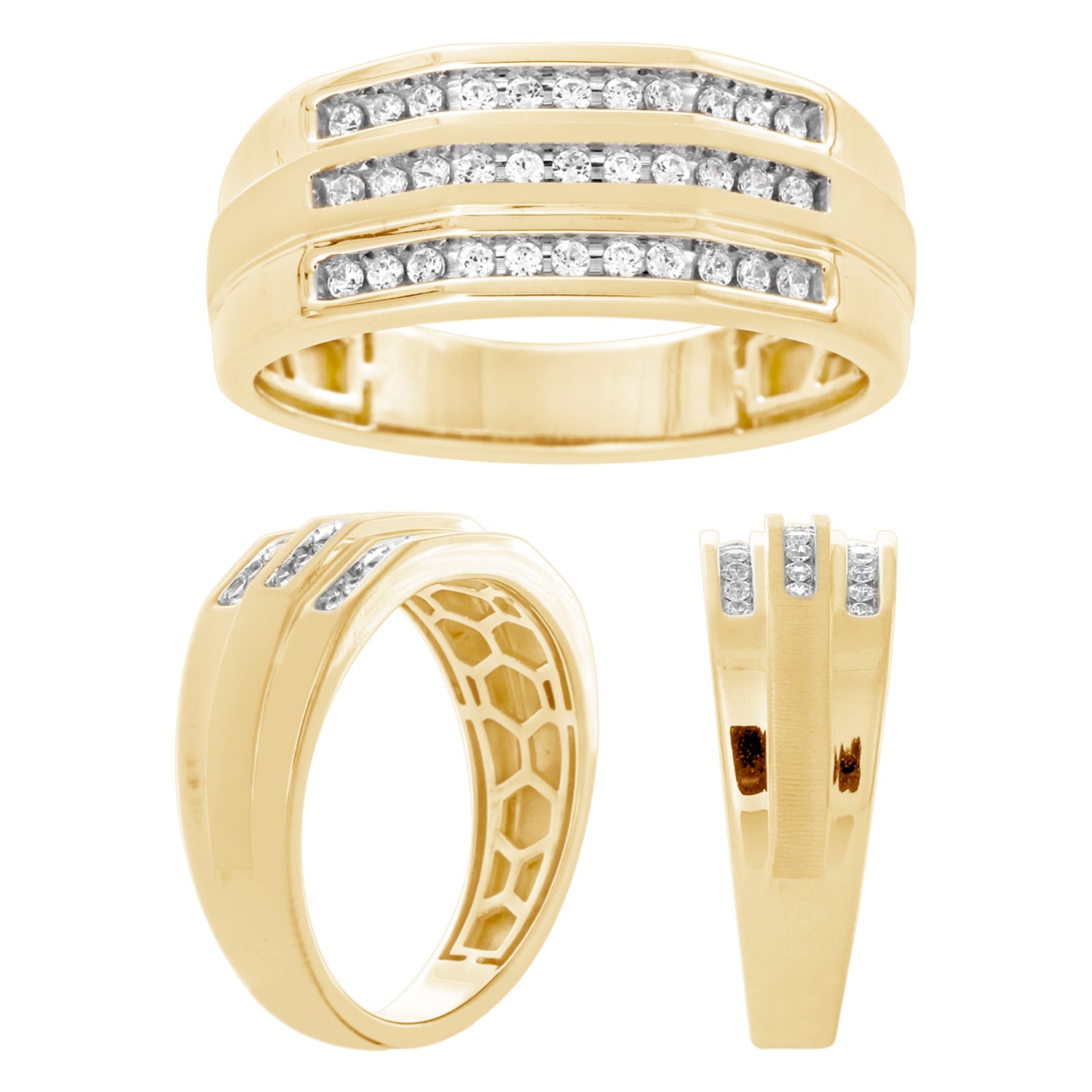 14K Yellow 0.31-0.33Ct D-Mens Ring