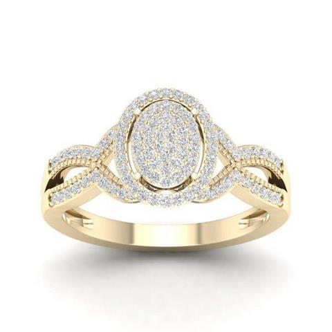 10K Yellow 0.25Ct D-Ladies Rings