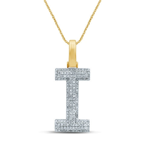 10K Yellow 0.25-0.30Ct D-Micropave Initial  I