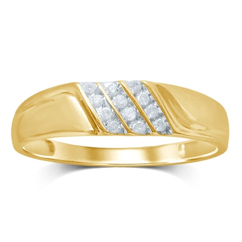 10K Yellow 0.12- 0.13Ct D-Mens Bands