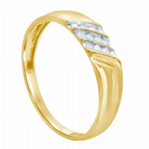 10K Yellow 0.12- 0.13Ct D-Mens Band