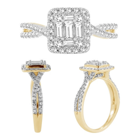 14K Yellow 0.71-0.73Ct D-Ladies Rings