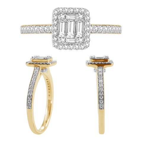 14K Yellow 0.45- 0.50Ct D-Riladies Rings