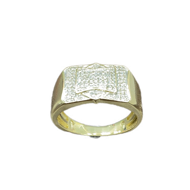 10K Yellow 0.25- 0.30Ct D-Mens Micropave Rings