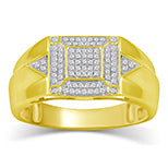 10K Yellow 0.25- 0.28Ct D-Mens Micropave Rings