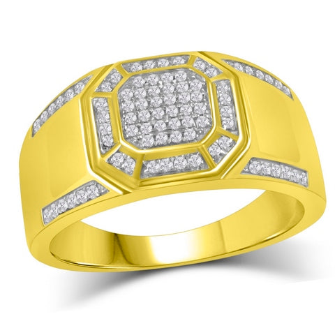 10K Yellow 0.24-0.25Ct D-Mens Micropave Ring