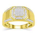 10K Yellow 0.24-0.25Ct D-Mens Micropave Ring