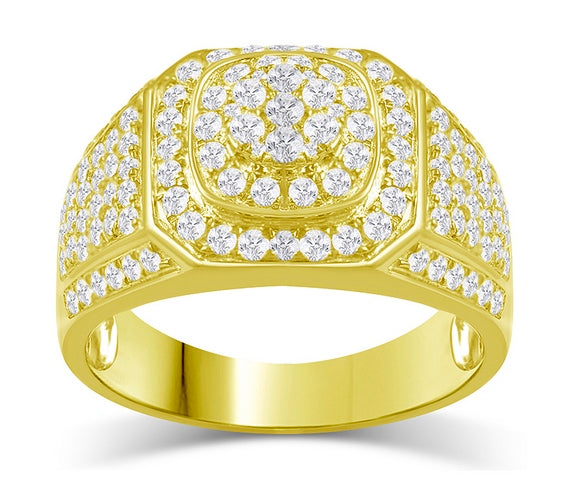 10K Yellow 1.28- 1.35Ct D-Mens Rings