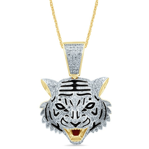 10K Yellow 0.53-0.59Ct D-Charm Lion Head